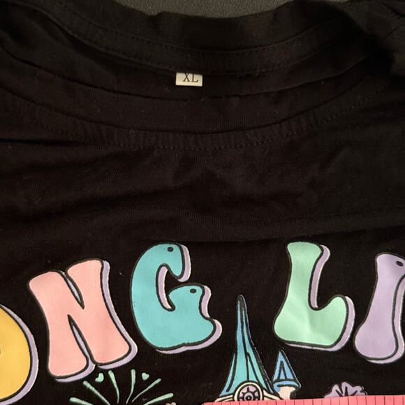 Disneyland Castle Black Short Sleeve T Shirt Long Live All The Magic We Made XL - Picture 6 of 7